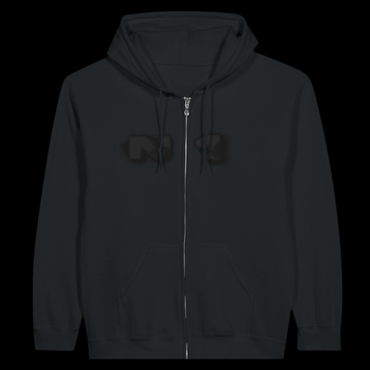 n1 ━ zip up hoodie (black/white)